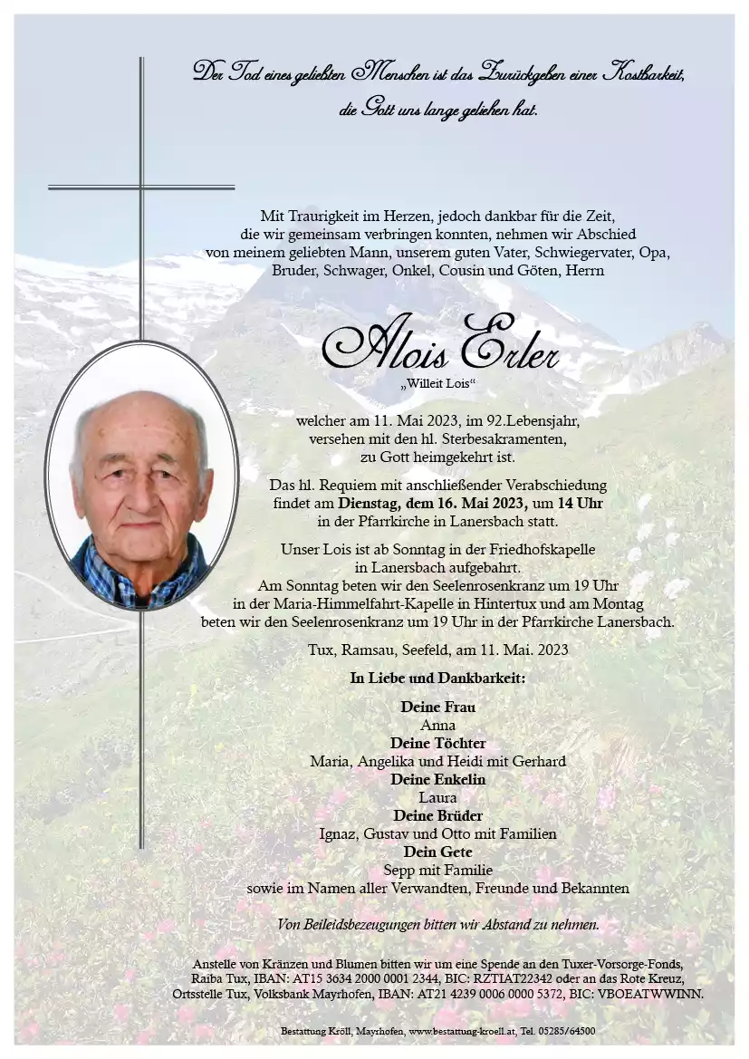 Parte von Alois Erler